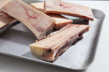Load image into Gallery viewer, Beef marrow bones, raw, centre cut, approx 1KG bag
